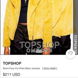 Topshop Faux Fur Moto Jacket